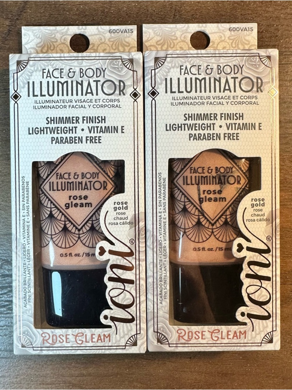 IONI VEIL OF ALLURE ROSE GOLD GLEAM FACE & BODY ILLUMINATOR BRONZER 2pc NIB